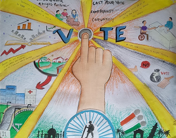 VOTING IS NOT ONLY OUR RIGHT-IT IS OUR POWER”. Poster making on voting  awareness#postermaking#postermakingcompetition#votingawarenes... | Instagram